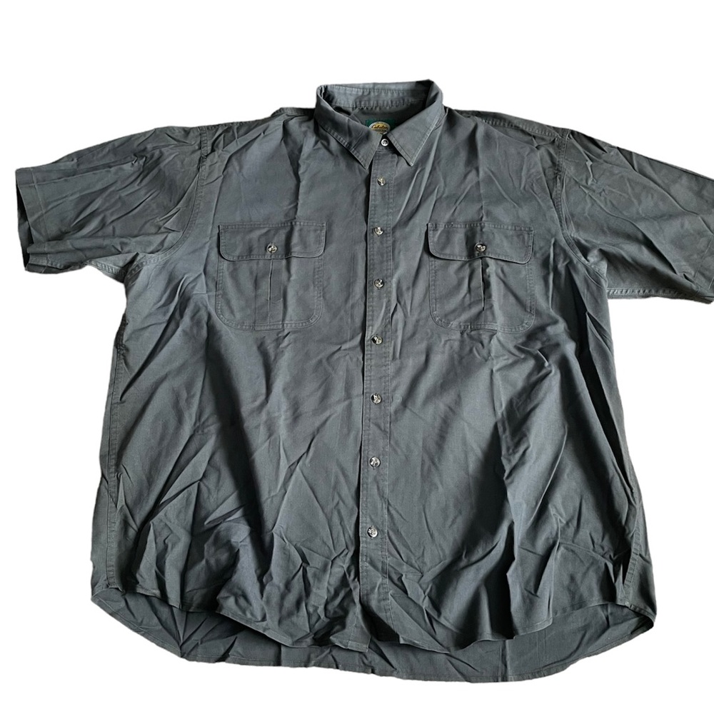 Cabelas 3XL Short Sleeve Button Up Olive Green